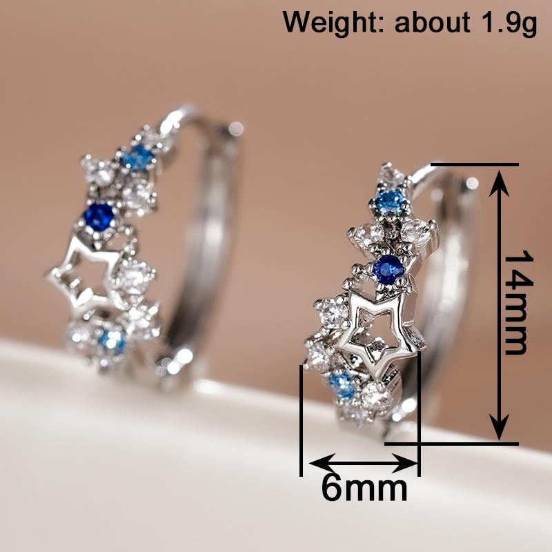 Xiaomi Huitan Fresh Heart Hoop Earrings for Women Elegant Bright Cubic Zirconia Trendy Wedding Party Charming Versatile Jewelry Gift