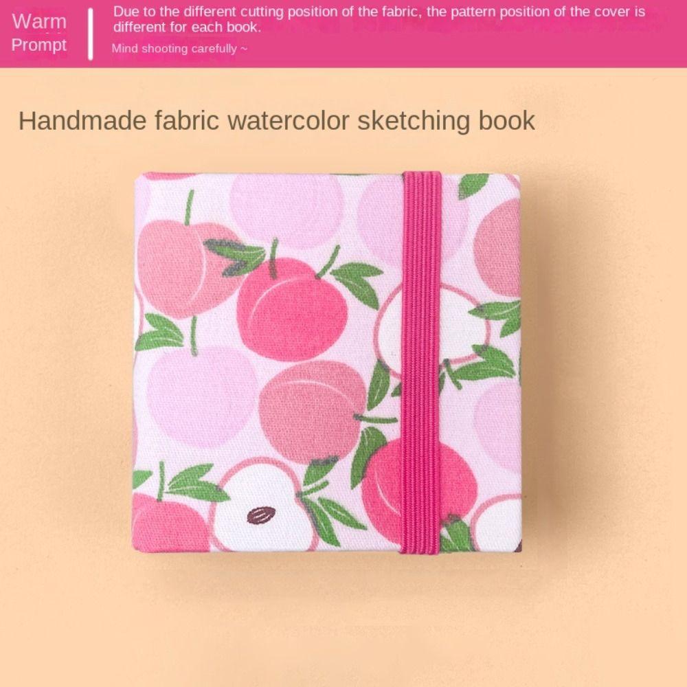 Flower Mini Fabric Watercolor Book Colorful Mini Watercolor Painting Book Painting