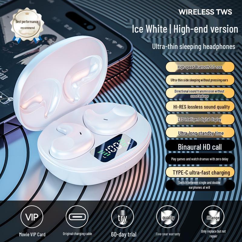 M52 Мини-вкладыши беспроводные Bluetooth-наушники для сна с низким временем задержки и цифровым дисплеем