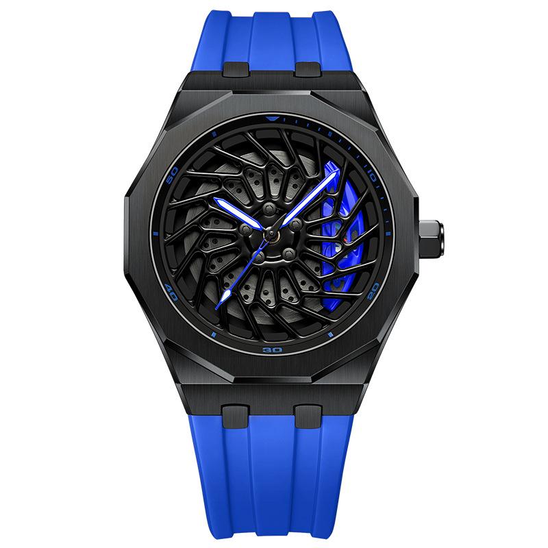 Часы SVJ Wheel Hub Мужские BWM I8 Модифицированная тема Ultra Run Светящиеся кварцевые гидравлические