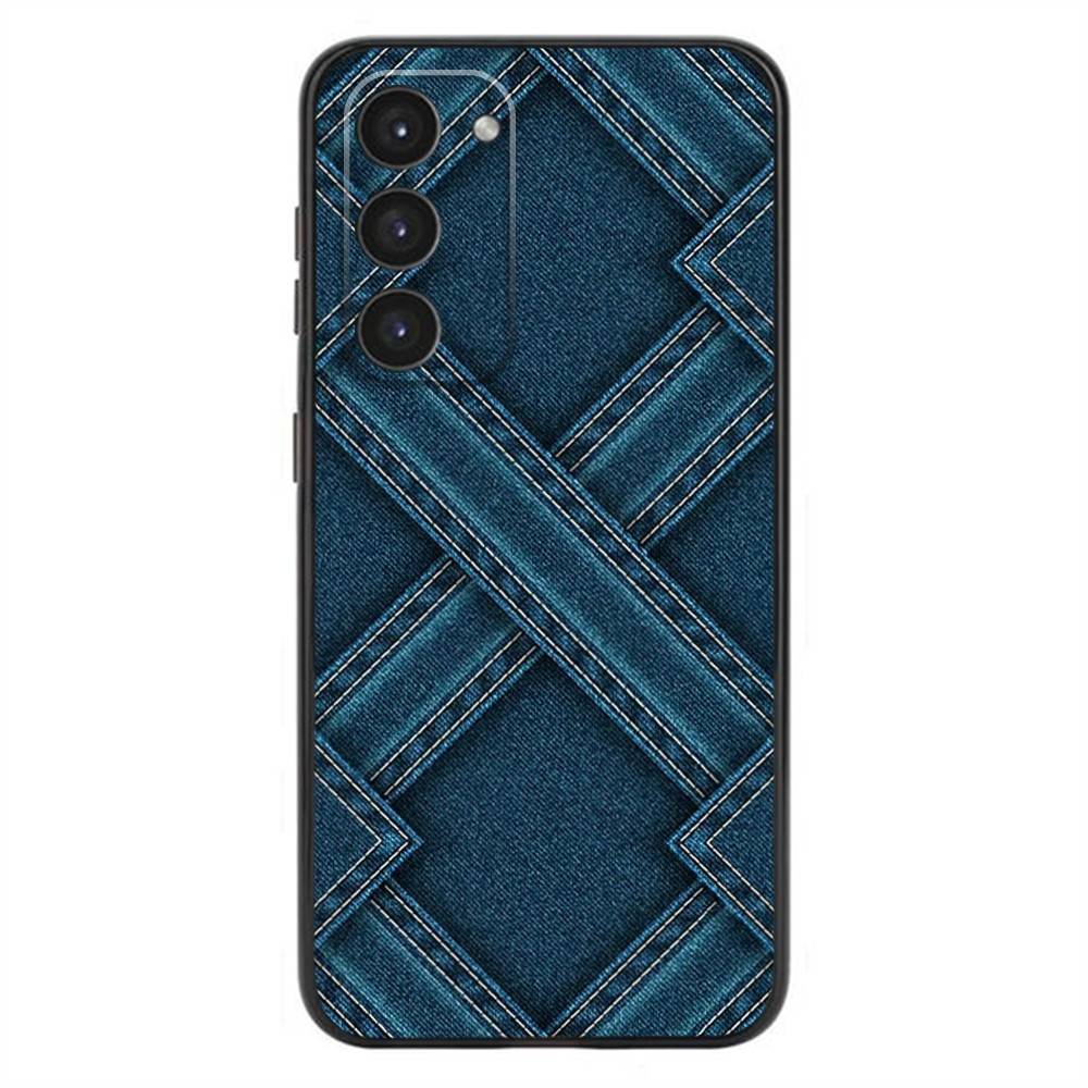 Джинсовый Ковбойский Деним с принтом Чехол для Телефона Для Samsung Galaxy A20,21s,22,31,32,52,53,72,73,80,91 Мягкий Черный Чехол из Жидкого Силикона