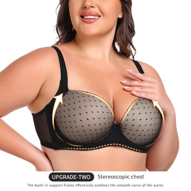 Plus Size Bras for Big Breasts That Look Smaller Prevent Sagging Gather and Breathable Large Cup Underwire Bras