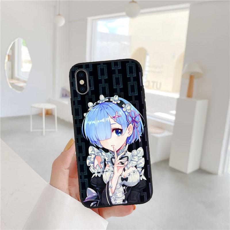 CJ48 Emilia Re Zero Ram Rem Soft Shell Phone Case for Redmi Note 8 9 Pro Max 9S 9T 9C NFC 8T 8A 10A A4