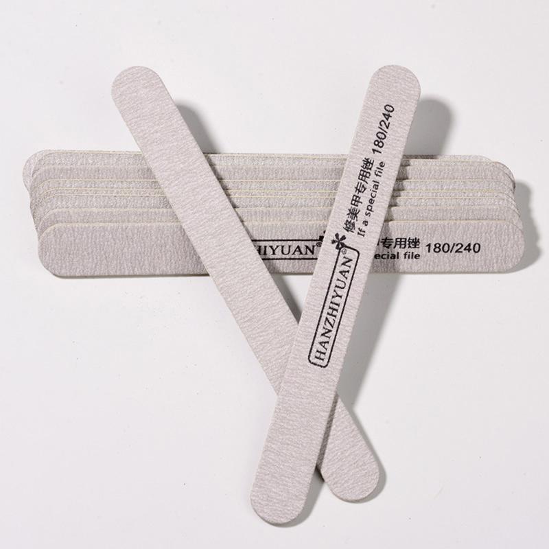 10 шт. Пилка для ногтей Деревянный шлифовальный баффер для ногтей 120/180/240 Наждачная бумага УФ-гель Полировщик Маникюр Педикюр Инструмент для ногтей