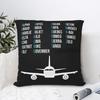 Pinyin Letter Flight Gift Aircraft Doublesided Printed pillow cover Short plush Suitable living rooms sofas throw cushion cover