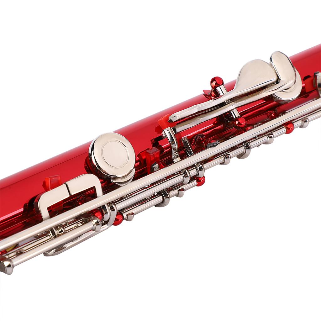 Набор для начинающих флейт из латуни LADE C Key 16 Hole, чехол для хранения, салфетка для чистки, перчатки (красный)