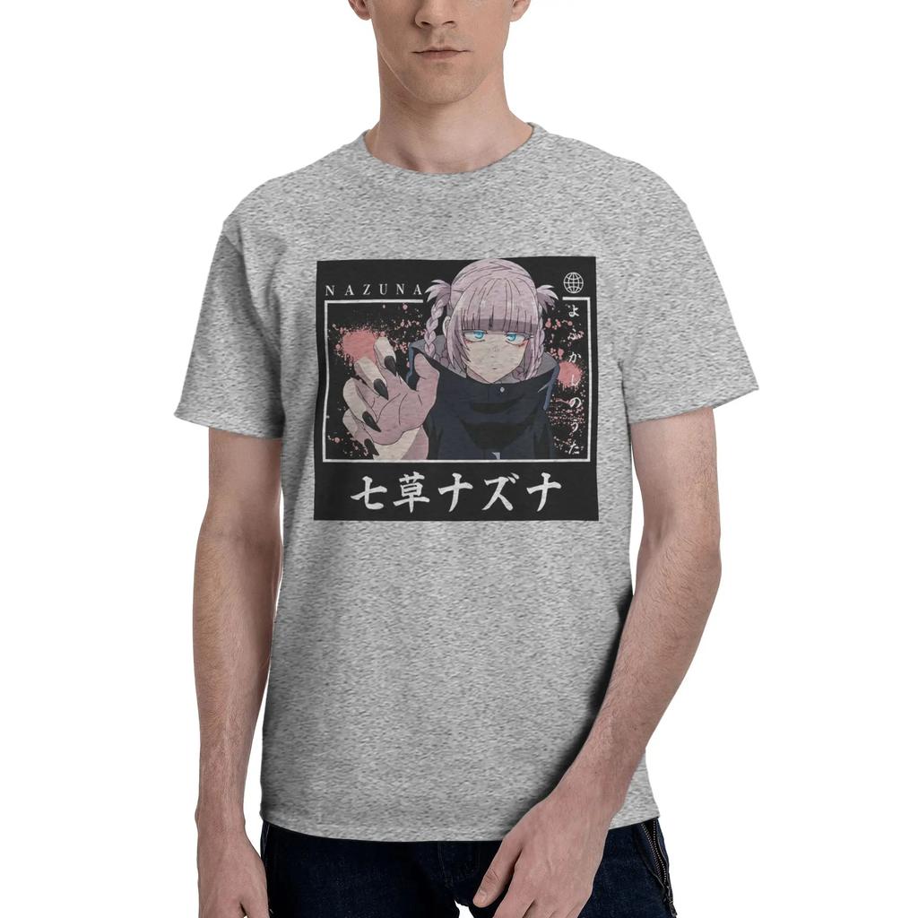 Call of The Night Anime Nazuna Nanakusa 100 Cotton TShirt Mens Classic T Shirts Men Crew Neck Short Sleeve S6XL