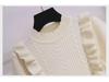 Stylish Long-Sleeve Knitted Princess Dress for Girls - Spring, Autumn, Winter