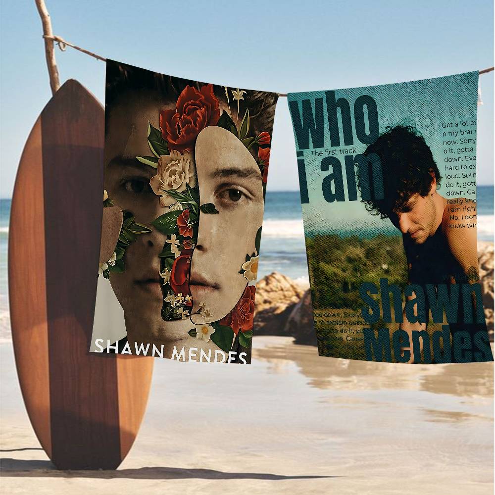 S-Shawn Mendes Popular Singer Microfiber Blanket Quick Drying Beach Towels Oversized Printing Super Absorbent Pool Towel