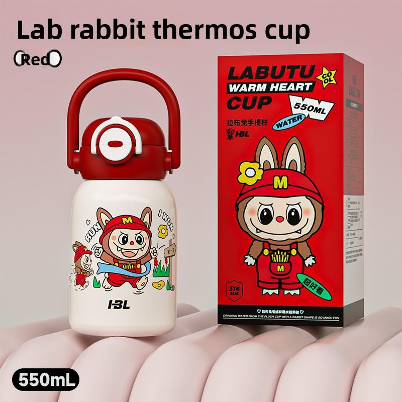 Милая мультяшная детская чашка-термос большой вместимости, с высокой ценностью, с двойной соломинкой для питья, портативная уличная чашка для воды для мальчиков и девочек