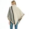 Autumn Winter Women's Wide Striped Scarf Geometric Pattern Shawl Thick Warm Scarf