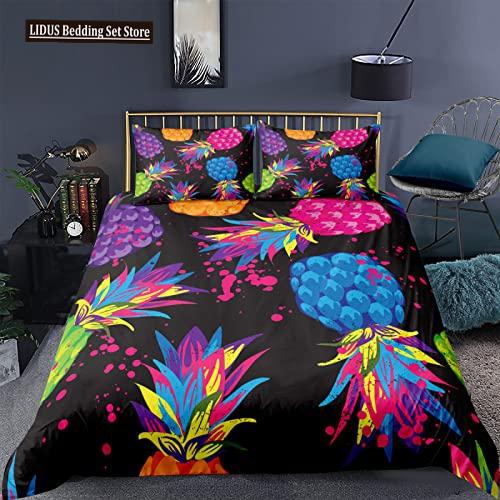 Fruit 3D Pineapple Fruit Pattern Duvet Cover Set King Queen Size Bedding Sets With Pillowcase For Boy Girl Polyester Bedding Set