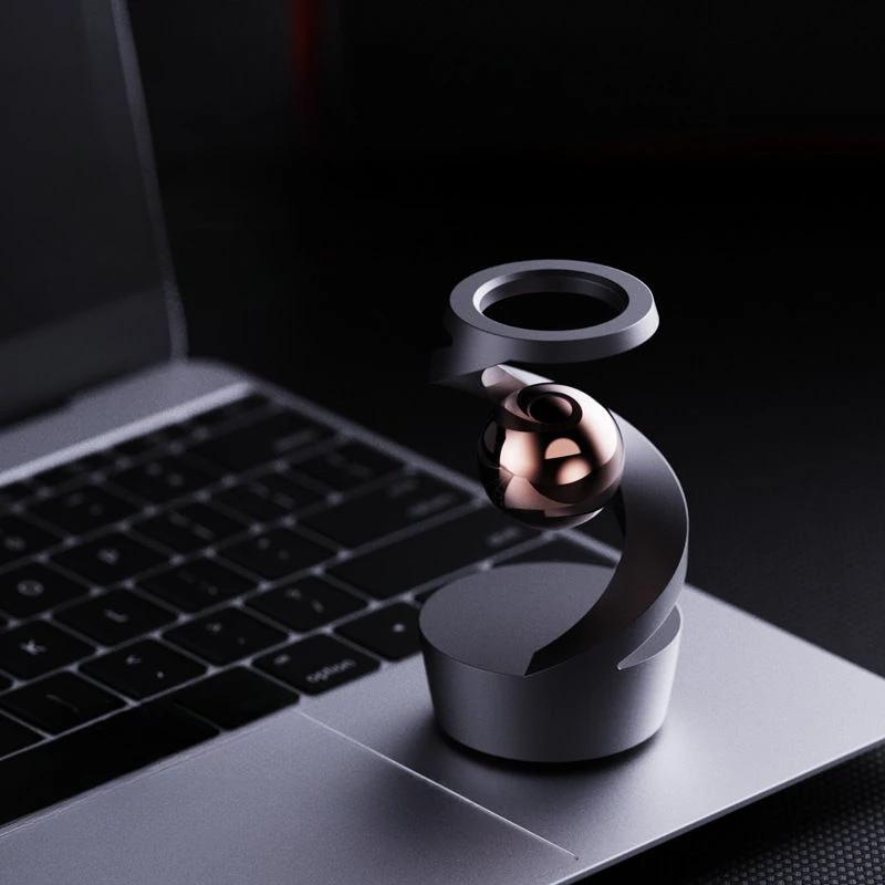 Подвеска рабочего стола Вращающийся гироскоп Декомпрессия Релаксация Артефакт Беззвучный Кончики пальцев Поворот руки Металл Черный Технология Продвинутая игрушка