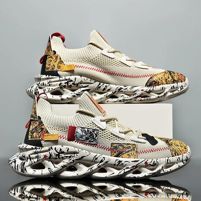 High Quality Shoes Trainers Men Fashion Printed Men's Casual Sneakers Big Size 46 Breathable Blade Shoes Men Zapatillas Hombre