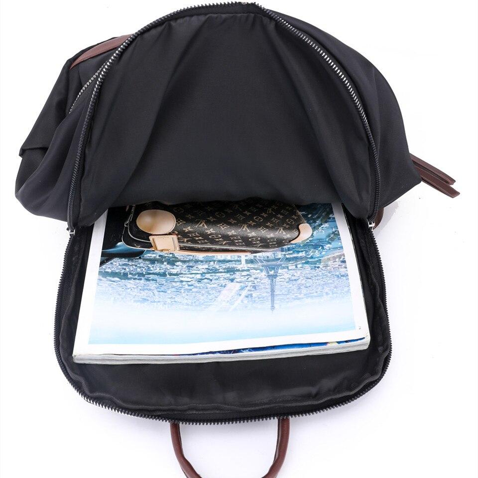 Школьный рюкзак для девочек-подростков, нейлоновый женский рюкзак, женский однотонный знаменитый повседневный женский рюкзак