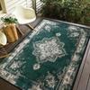 Persian Style Retro Non-slip Carpet Living Room Green Decoration Home Big Size Sofa Table Mat Easy Cleaning Entrance Door Mat