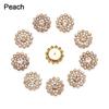 10Pcs Pearl Flower Rhinestone Buttons Sparkling Crystal Headwear Clip Decoration DIY Hat Clothes Sewing Accessories