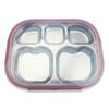 Basic Stainless Steel Plate Lunch Box, Pink, Plate + Lid, Popular Korean Parenting Items