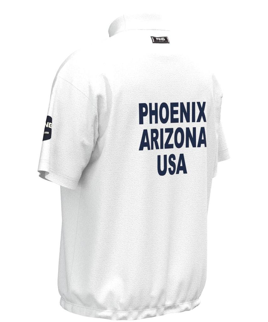 Ping Apparel Men's Short Sleeve High Neck Shirt (PHOENIX Logo Stretch) / Golf Undershirt / 621-3268801 030_White M