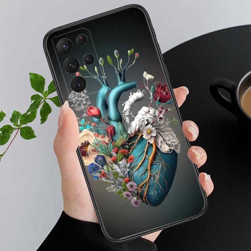 Heart Flower Art Phone Case For Samsung A52S A21S A33 A23 A13 A14 A32 A52 A53 A54 A51 A71 A15