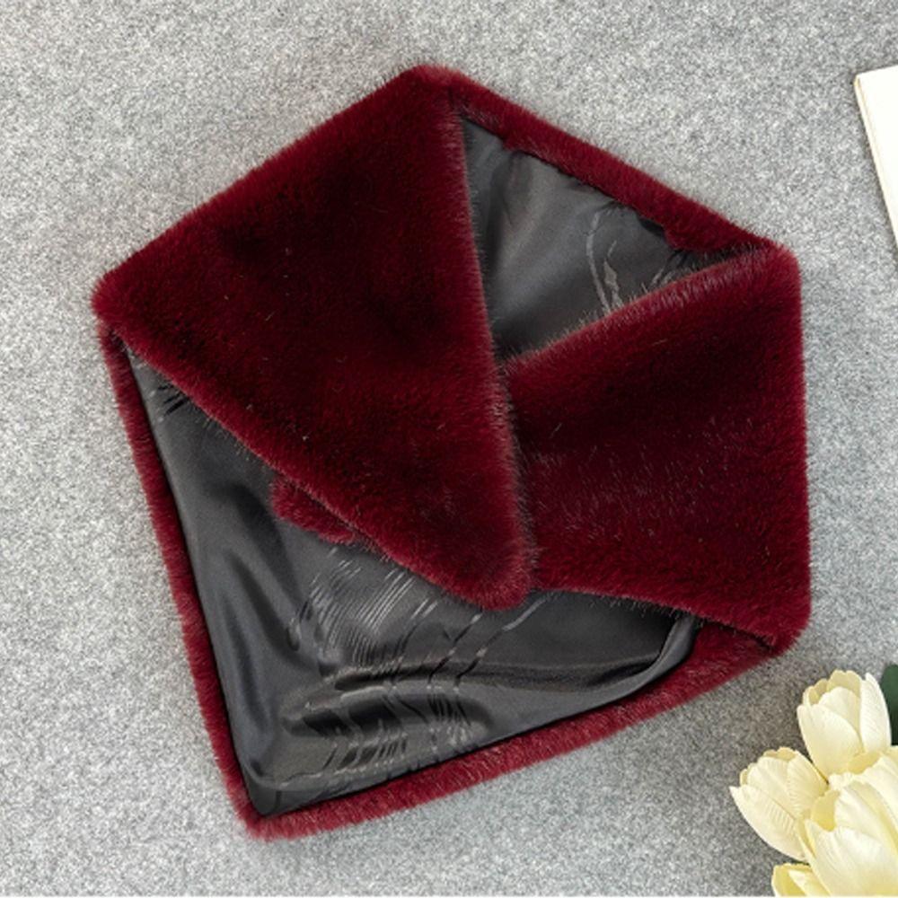 Long Wrap Faux Fur Scarf Soft Plush Faux Fur Neck Scarf New Neck Warmer Women