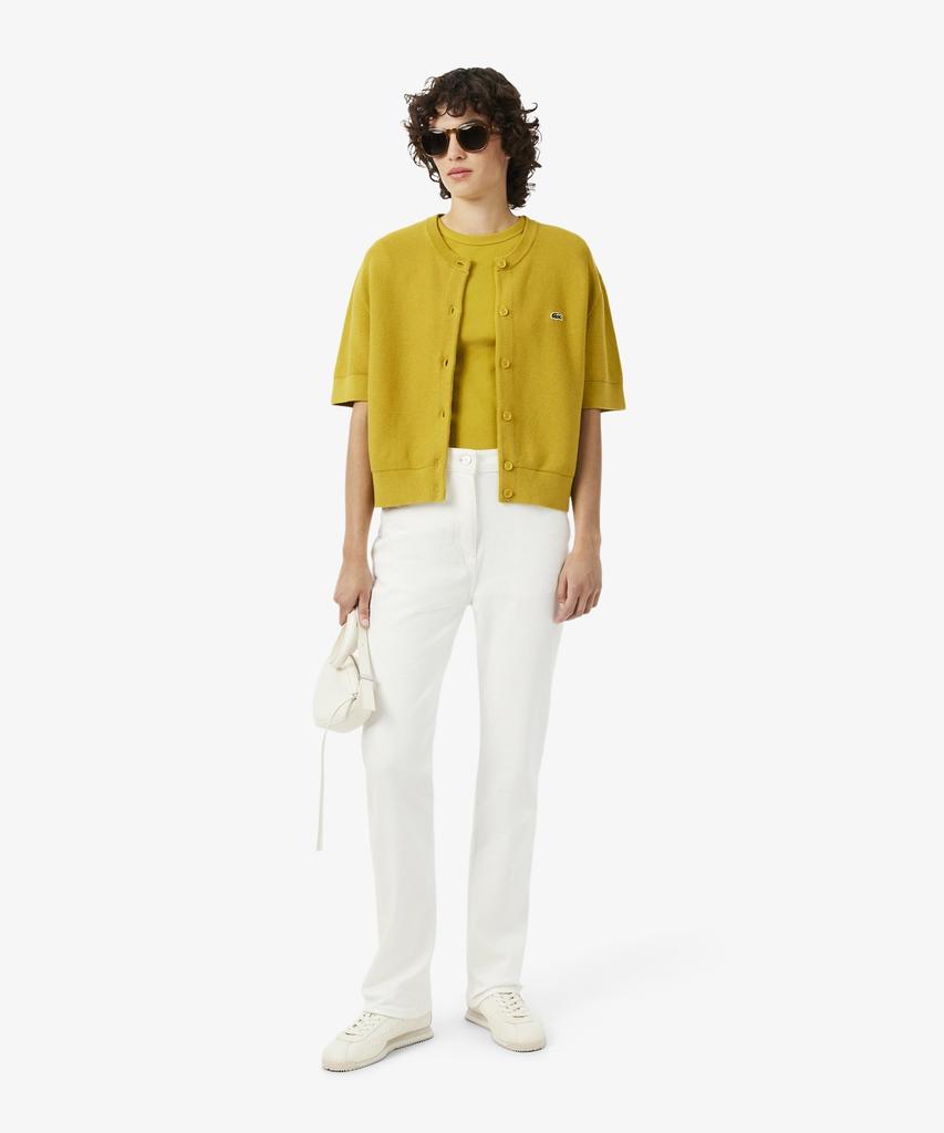 Lacoste Women'S Lynx Lynx Short Sleeve Cardigan Af8244-56N 5Ai