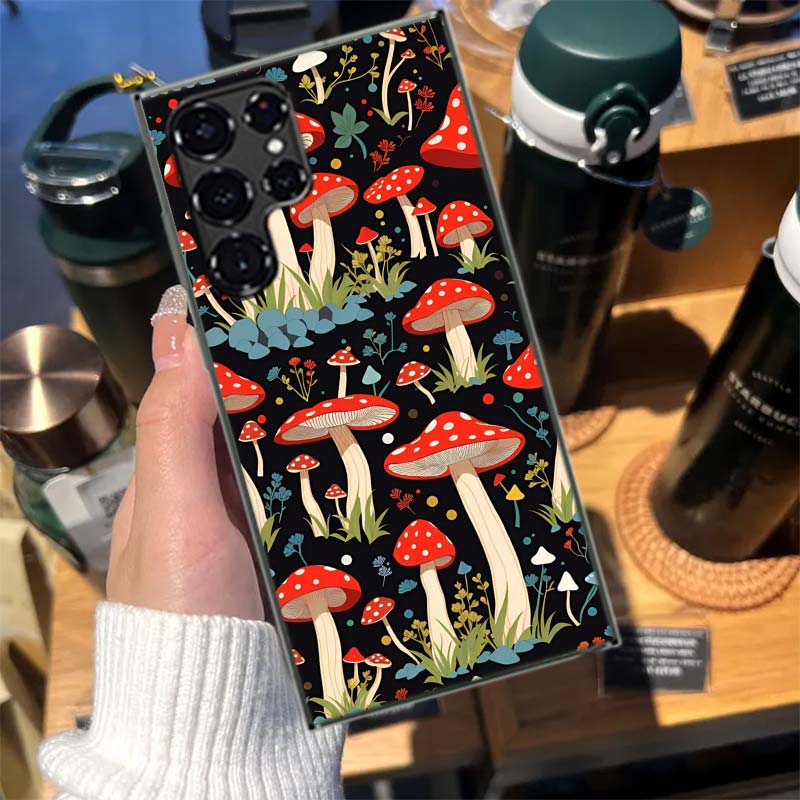 Чехол для телефона с рисунком разноцветных грибов для Samsung Galaxy S26 Ultra S25 Edge S24 S23 FE S21 Plus S20 S22 S10 Чехол TPU Capa Shell Sh