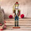 Christmas Nutcracker Desktop Ornament Wooden Figurine 25cm for Fireplace