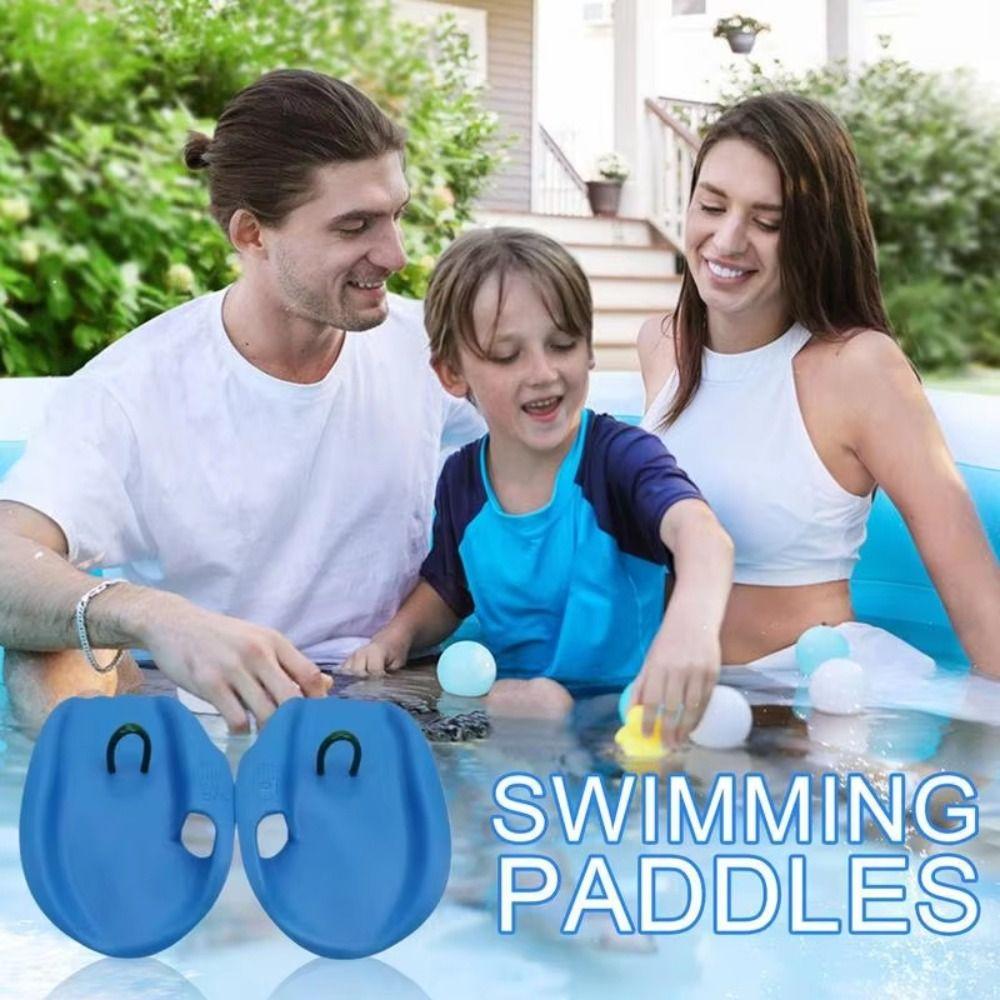 Adjustable Straps Swim Hand Paddles Practice Correction Swimming Ergonomic Paddles  Children Kids