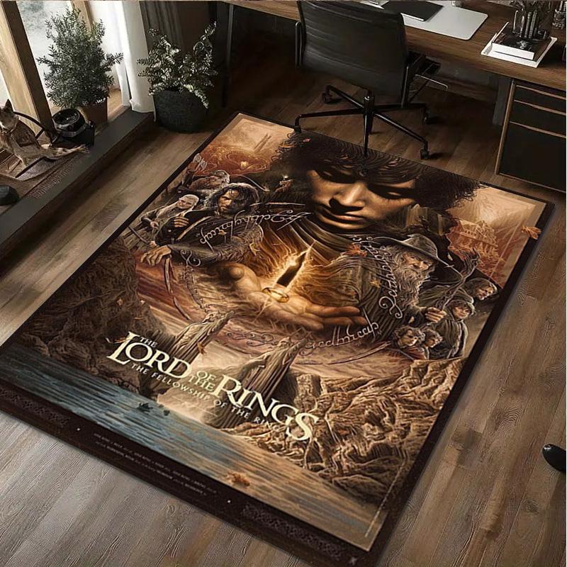 The Lord Of The Rings Carpet Office Decorative Carpet For Living Room Bedroom Door Mat Floor Rug Computer Chair Area Rug