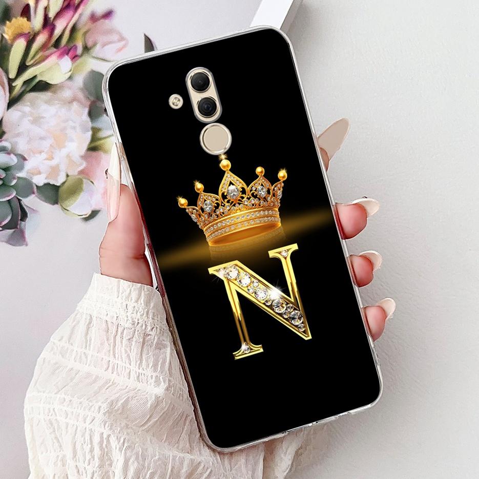 For Huawei Mate 20 Lite Case SNE-AL00 Stylish Crown Letters Cover Soft Slim Phone Case For Huawei Mate 20 Pro Mate20 Lite Fundas