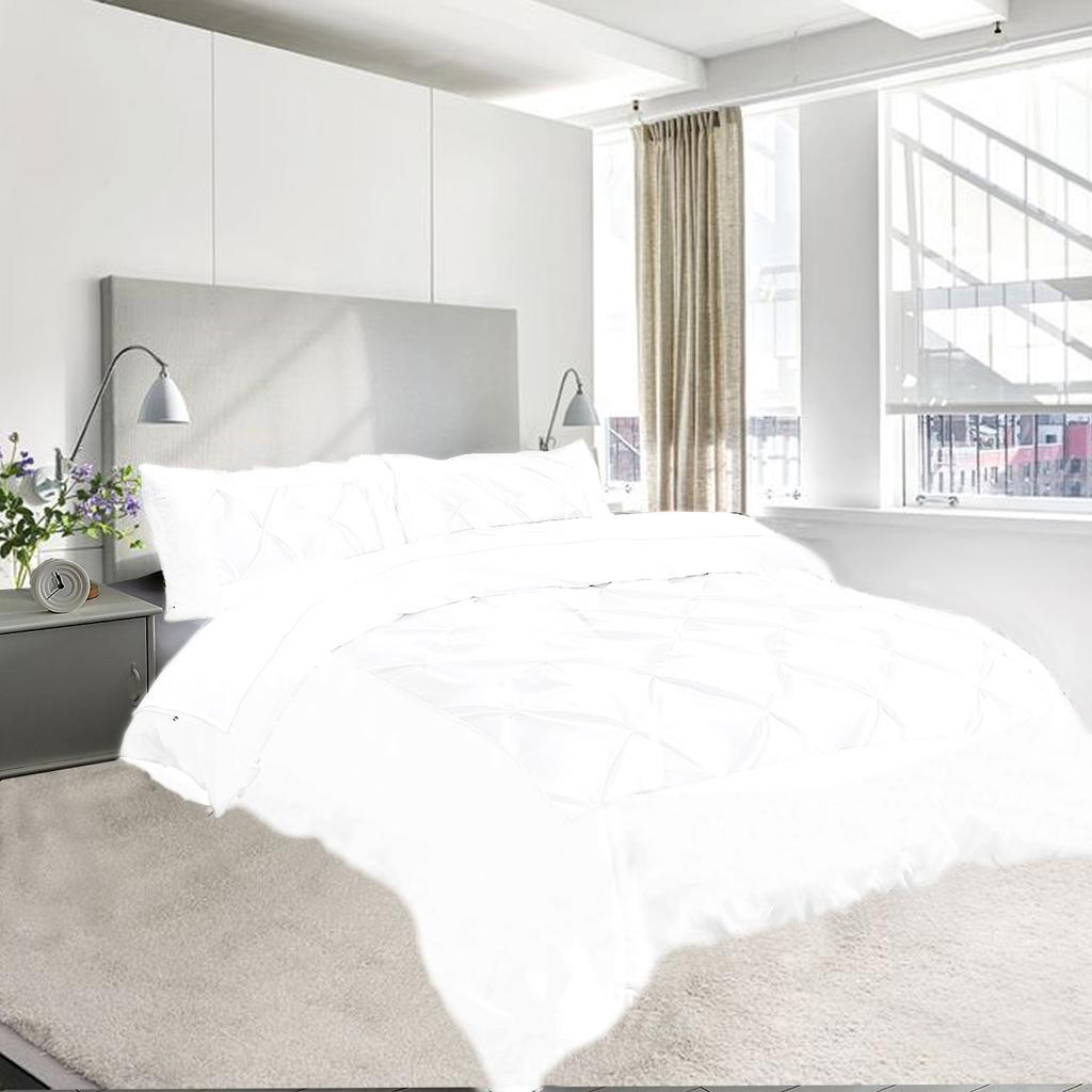 Dual Tone 600TC 3PC Duvet Cover Set 100% Egyptian Cotton - Dual Design, Multi Sizes & Colors (1 Duvet Cover & 2 Pillow Shams)