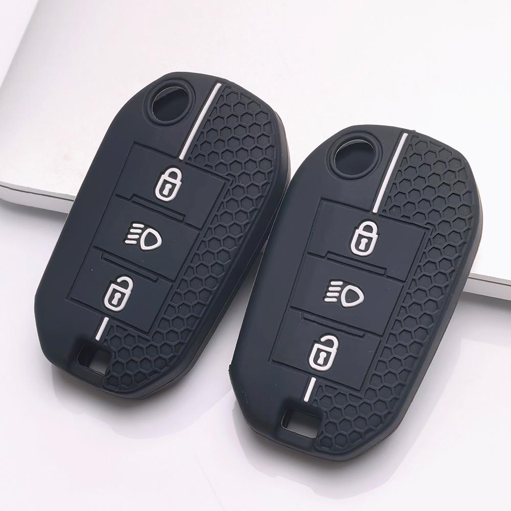 Key Fob Cover for Peugeot 3008 308 208 508 C4 Picasso Anti-Scratch Surface Shockproof Structure Soft Grip Texture Easy Install Design