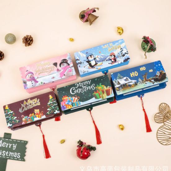 5 Pcs Christmas Money Envelope for Cash 10 Slots Surprise Money