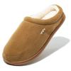 NDB Men's Slippers Warm Memory Foam Suede Shoe Plush Shearling Lined Slip On Indoor Outdoor Clog House Slippers Plus Size 40-50
