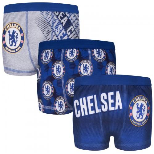 Chelsea FC Boys Boxer Shorts (Pack of 3)