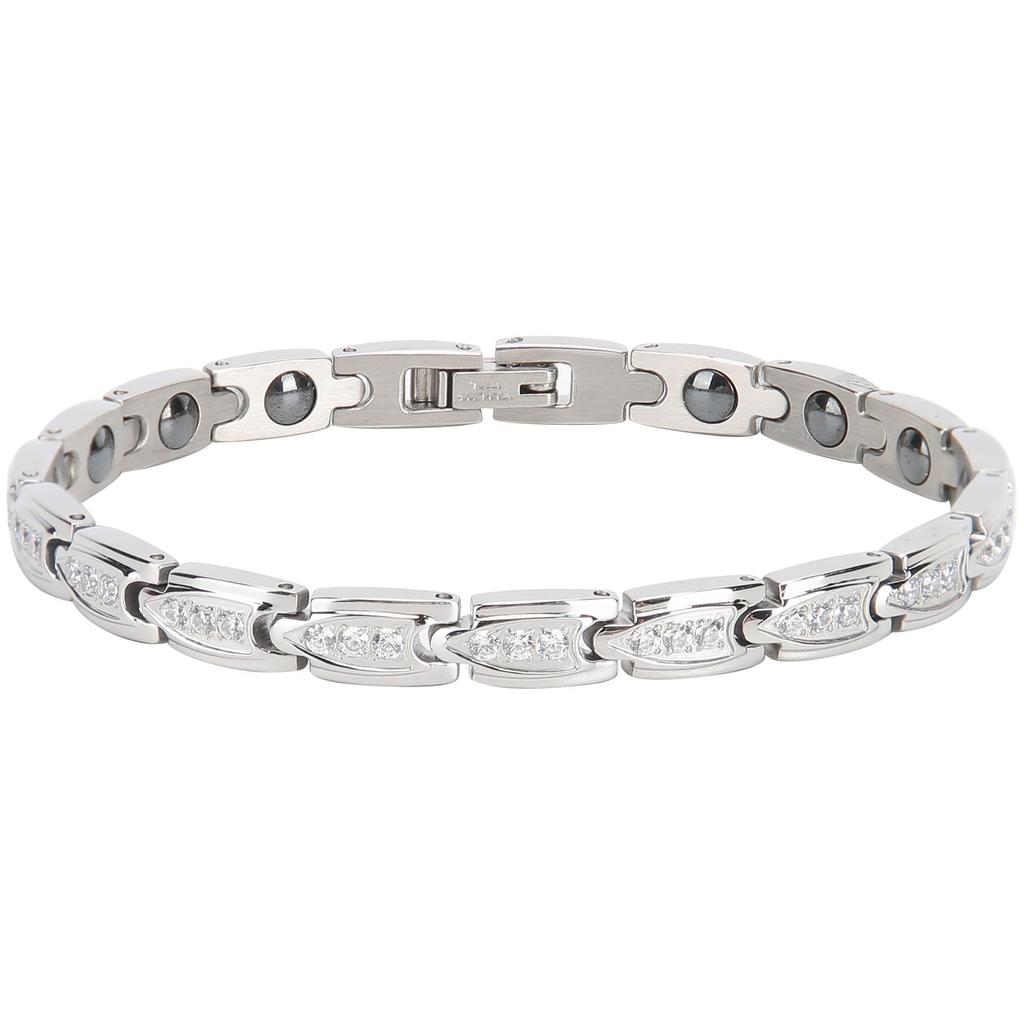 Female Bracelet Stainless Steel Magnet Hand Chain Pain Relive Health Care Wrist Jewelry