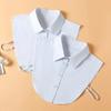 Fashion  Front Tie White Fake Collar for Women Stand Detachable Collar Fake Girls Vintage Lace Ladies False Blouse Collar