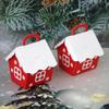 10pcs Christmas Candy Box Bags Santa Claus Gift Box DIY Cookie Packaging Bag Merry Christmas Party Decoration New Year Kids Gift