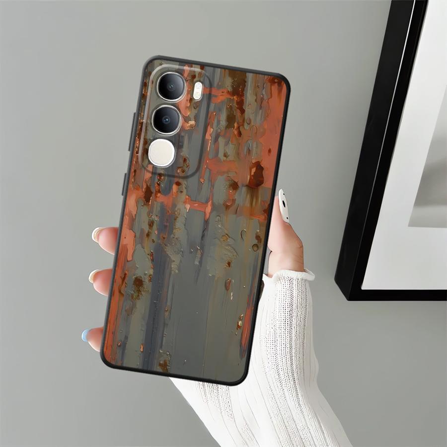 Чехол для Vivo Y52S Y93 Y71 Y91 V21E V23 V27 Y75 Y81 V29 Y53S Y50 Y95 V25 V30 Y51S Y78 Чехол для телефона Ретро Следы ржавчины