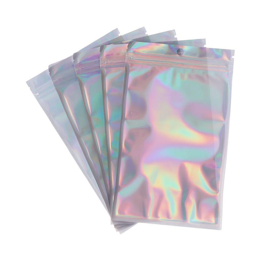 20 Pcs Pack Aluminum Foil Self Seal Storage Reclosable Pouches Zipper Packaging Bag