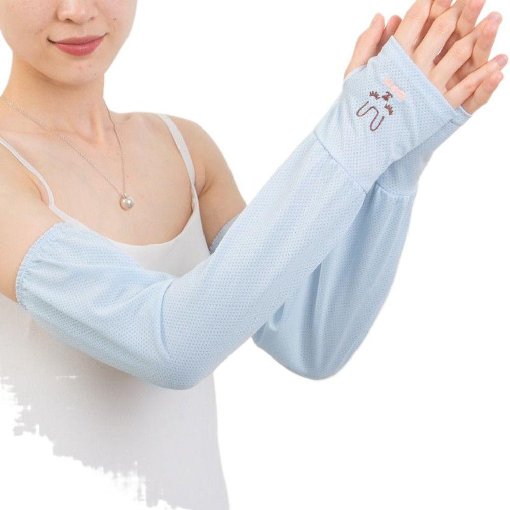 Rabbit Sunscreen Sleeve UV Protection Sun Protection Cover Thin Ice Silk Sleeves  Cycling