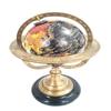Nautical Brass Armillary Sphere World Globe Black Wooden Base Home Decorative