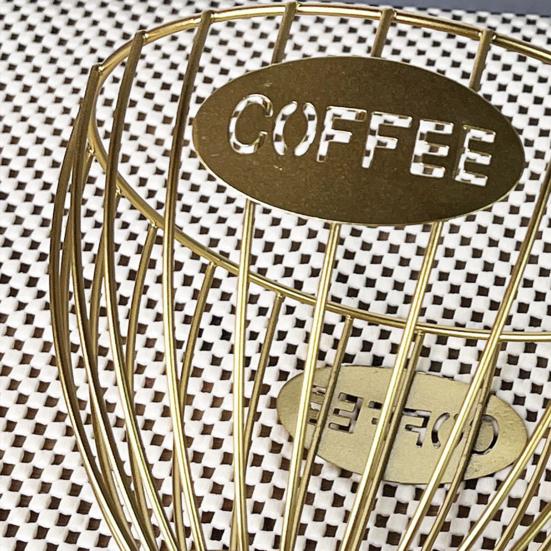 Yousheng Coffee Pods Holder Counter Organizer with Handle Spacious Capacity Quick Access Multi-Purpose Capsule Basket Coffee Bar Accessories