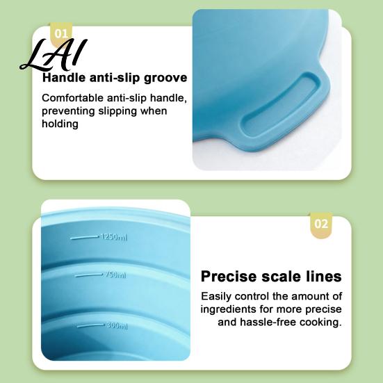High Temperature Safe Kitchen Tool Foldable Silicone Microwave Steamer Collapsible Steamer Bowl Kitchenware for Cooking Heat-Resistant Food-Grade