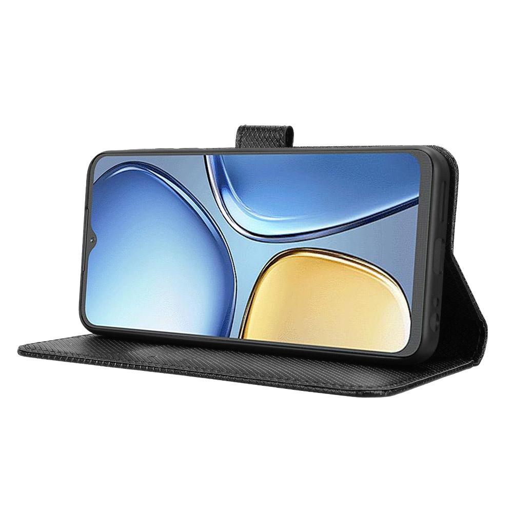 Для itel A90 4G Кожаный чехол-кошелек с ремешком Текстура бриллианта Чехол для телефона