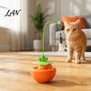 Cat Track Ball Toy Interactive Toy, Wobbling Feather with Catnip, Wobble Hunting Instinct for Indoor Cats Self-Entertainment