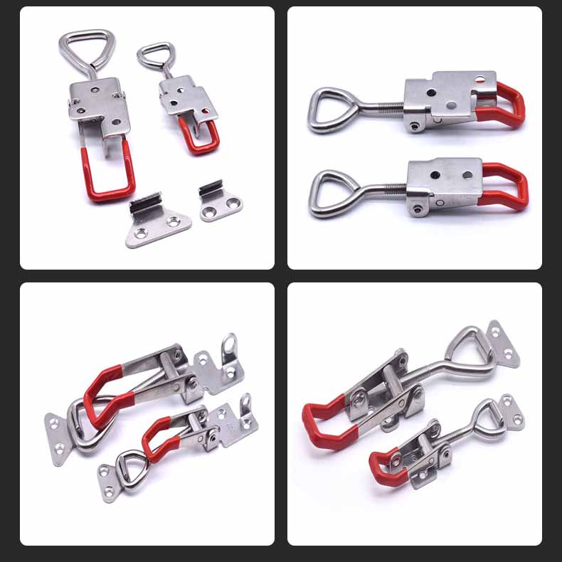 Heavy-Duty Adjustable Locking Latch Steel Swing Bolt Clamp Quick-Release Buckle for Toolbox Cabinet Gate & Industrial Fastening