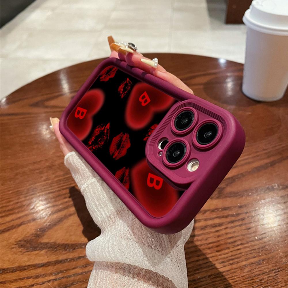 LZ22 Lips Kiss Digital Design силиконовый чехол для телефона Samsung A15 A35 S24 S23 Ultra S22 S21 Plus S20 A05 A06 A54 A55 A53 A14 M15 противоударный задний чехол