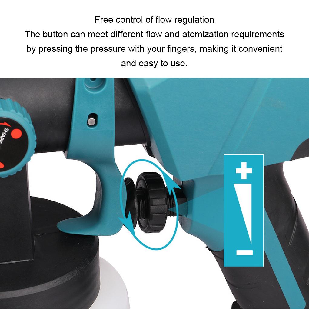 Электрический краскопульт - Мощный двигатель из чистой меди, регулируемый расход, беспроводной краскораспылитель